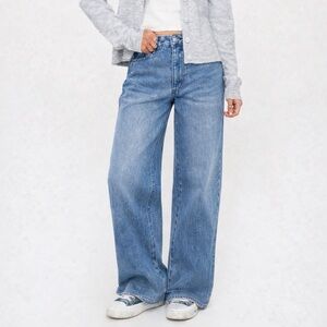 Women's Wide Leg Boyfriend Jeans Size M